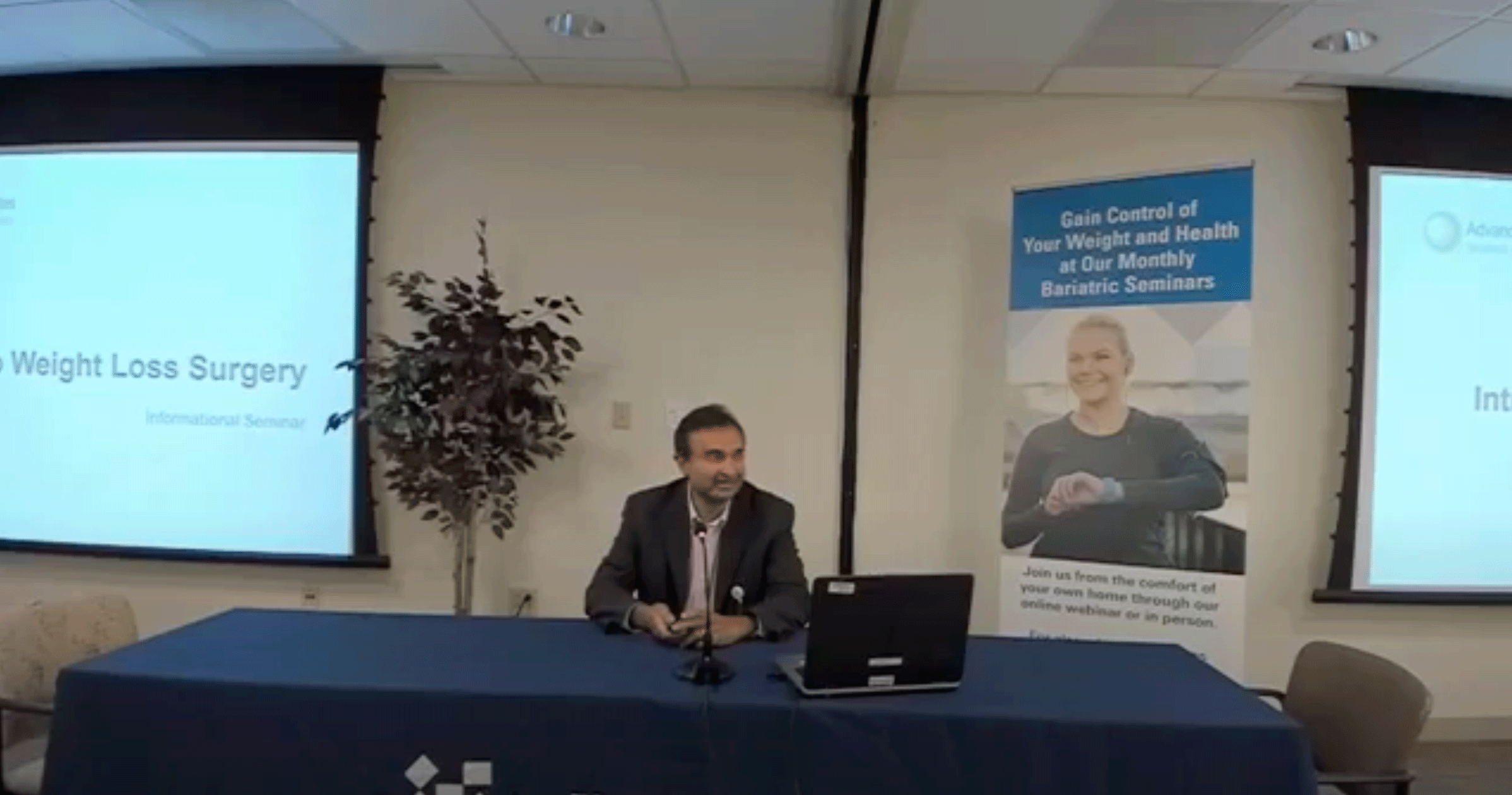 Doctor speaking at a bariatric seminar