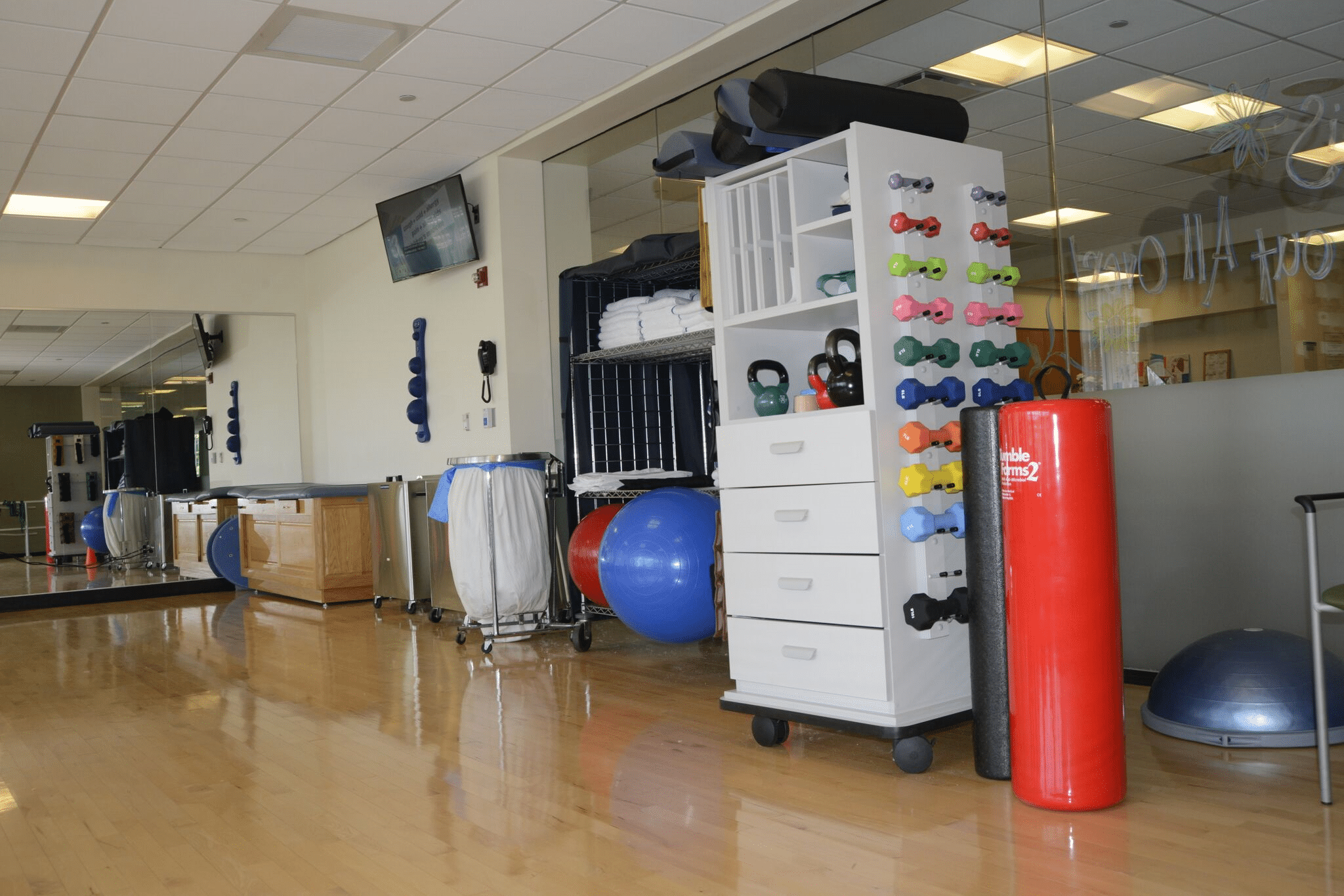 Physical therapy treatment room